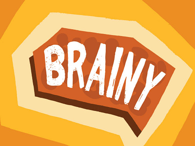 Brainy logo brainy design game graphic hellodribbble intellectual logo tablegame typography