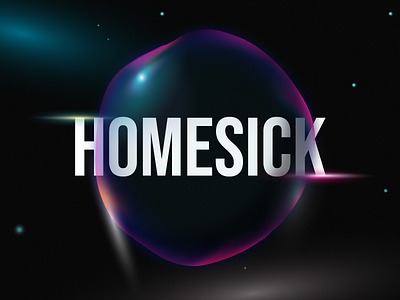 Homesick adobe illustrator bubble design galaxy graphic design homesick illustration space stickers typography