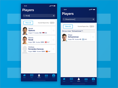 ATP Mobile App : Search (Players)