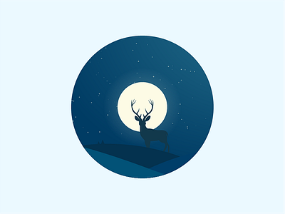 Deer design illustration ui