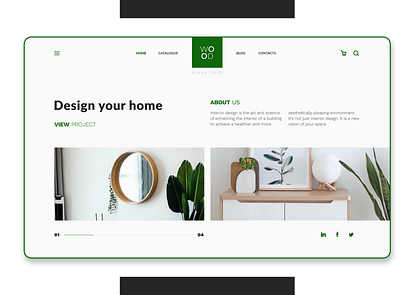 Interior Design challenge concept dailyui dailyui003 design interface interior interiordesign minimal uiux webpage website