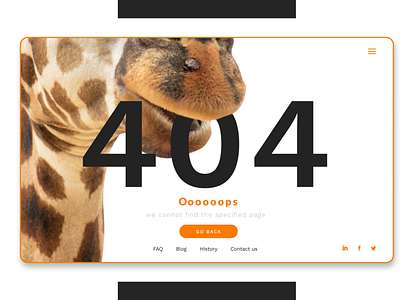 Daily UI. Design a 404 page