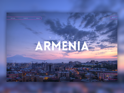 Visit Armenia | Country Guide Home Page armenia dark design flat guide home page landing page ui ux vector web yerevan