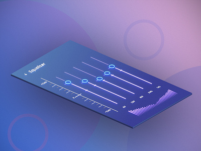 5-Band Minimal Equalizer app bar blue design design app equalizer flat graph illustration minimal minimalism mobile pink ui ux ux design