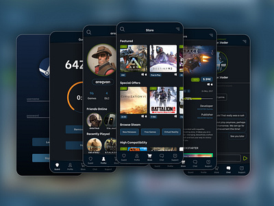 Steam mobile app | Redesign UI