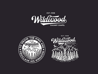 Project Design For Wildwood Calvary Chapel brand identity branding classic graphic design illustration lettering logo design typography vintage badge