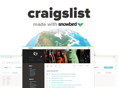 Craigslist Redesigned clean craiglist filter flat handsome challenge modern search ui ux