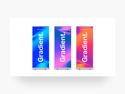 Gradient Banners banners branding display identity illustrations logo mockup posters tradeshow