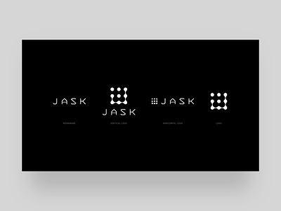 JASK Logo Variations brand identity branding clean identity logo mark logos minimal security technology typography vector web wordmark