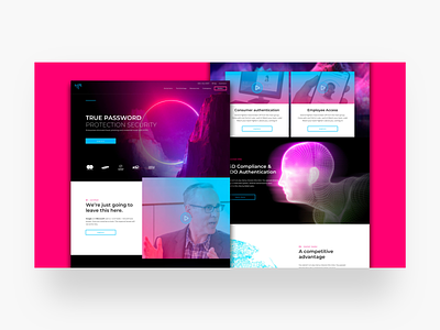 HYPR Neon branding geometric homepage identity illustration neon responsive retro typography ui ux web website design