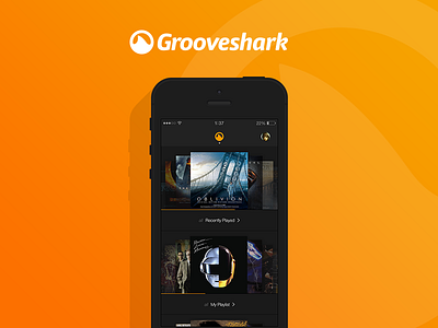 Grooveshark Exercise clean dark ui grooveshark media music play player redesign song ui ux volume