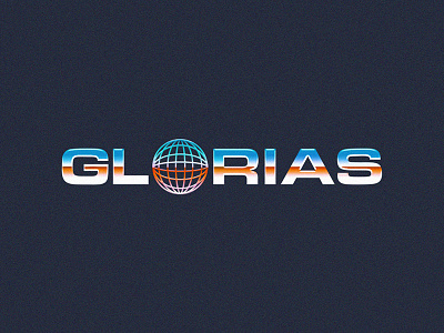 GLORIAS Logo 80s chrome logo retro vintage