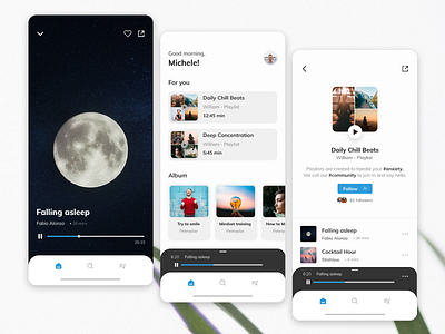 Meditation Music Apps branding clean design dashboard app design design app exploration medical meditation meditation app mobile app mobile design music music app ui uidesign ux