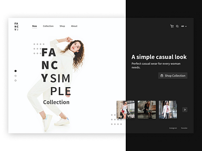 Woman Fashion Landing Page branding clean design design design app exploration fashion app fashion design shop shopping shopping app simple clean interface simple design ui uidesign ux web design website design woman