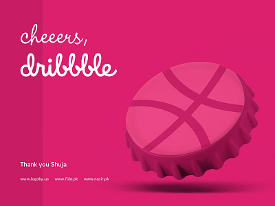 cheeers dribbble debut dribbble invitation thank you