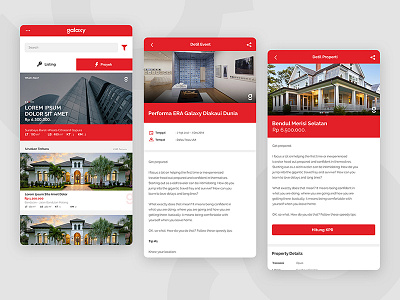 Era Galaxy - App Page apartment app book home listing mobile property rent ui ux