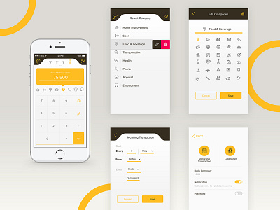 Expenses Tracker - Main page android app budget cost expenses ios money plan tracker transaction ui ux