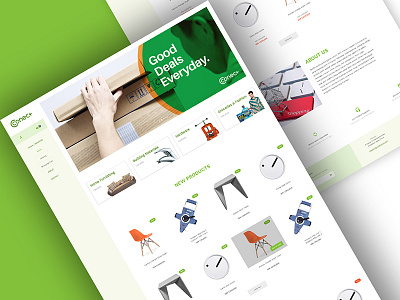 ConecPlus - Landing page/Homepage clean delivery ecommerce furniture homeware market web