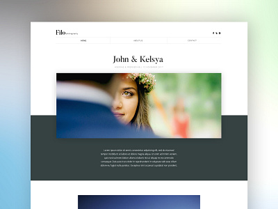 Filo Photography - Web detail page elegant minimalist photography prewedding uiux website wedding