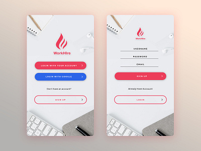 Workhire - App Sign Up