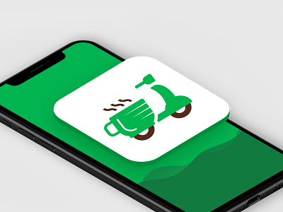 CoffeeToGo - Logo/App Icon app icon coffee delivery delivery service logo design ui design