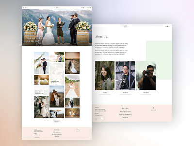 Filo Photography - WEB (New Design) elegant minimalist photography prewedding uidesign uiux website wedding