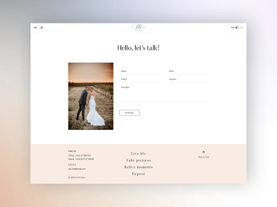 Filo Photography - WEB Contact Page (New Design)