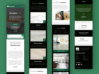 Monalisa Tiles - WEB Mobile app company profile elegant landing page mobile responsive design website