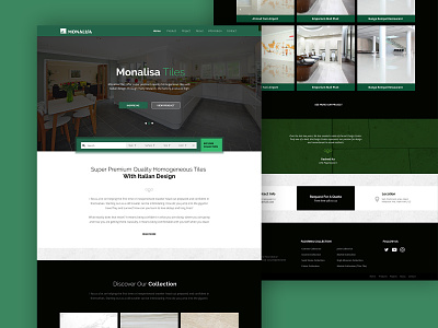 Monalisa Tiles - WEB (Landing Page) company profile elegant landing page mobile product catalogue search bar ui ux web design website