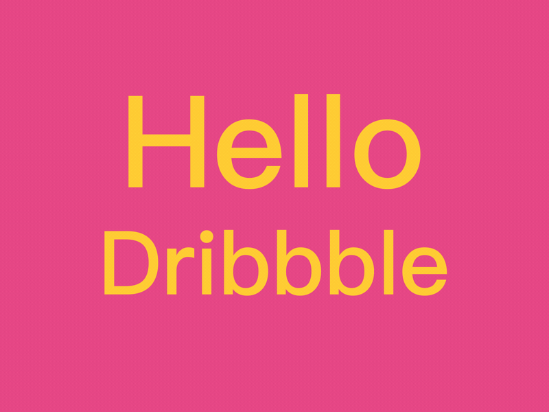 Hello,dribbble!!!!