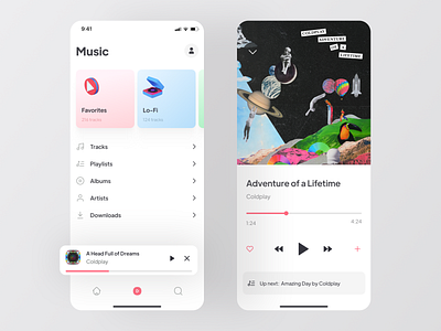 Daily UI #009. Music Player app challenge daily ui daily ui 009 dailyui design mobile mobile app mobile ui music ui user interface