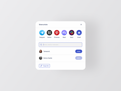 Daily UI #010. Social Share