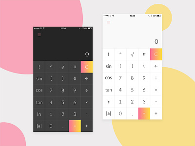 Daily UI #004. Calculator app calculator color dailyui design number ui user interface