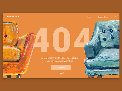 Daily UI #008. 404 Page 404 challenge couch dailyui design error ui user user interface web