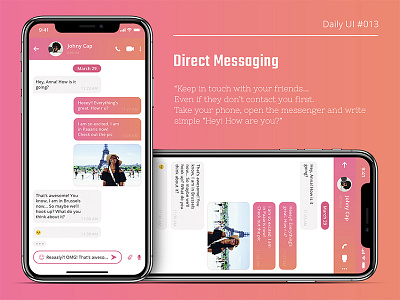 Daily UI #013. Direct Messaging app challenge chat dailyui design message messenger ui user interface