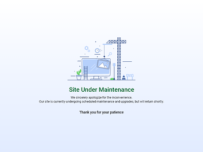 Site Under Maintenance Page Design