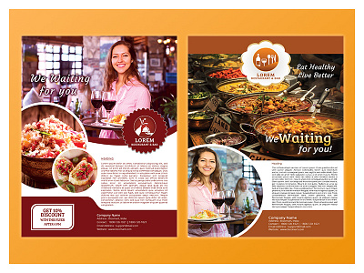 Restaurant designs flyers graphics restaurant restaurant flyer