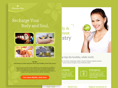 Body Massage Health Checkup Flyer body massage design flyer healthcheckup poster template ui