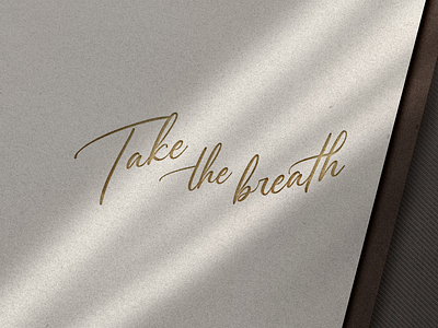 Take the breath brand identity branding design elegant graphic design healing identity logo logotype luxury meditation studio visual identity