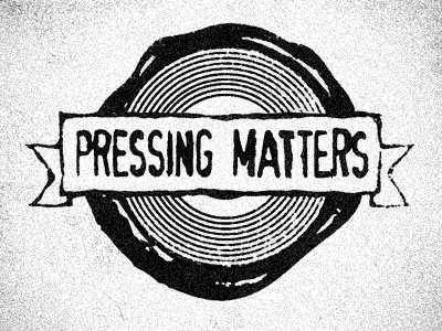 Pressing Matters Vinyl Company logo music record type typography wax