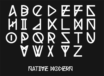 NATIVE MODERN design font modern native typography who
