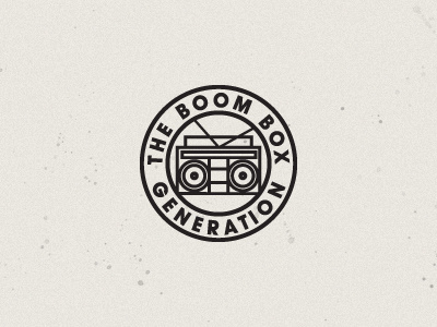 The Boom Box Generation design logo music type typography