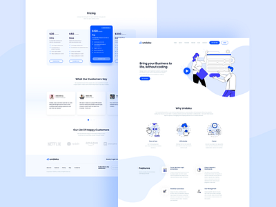 landing page Design for undaku