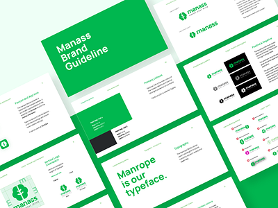 Manass Brand guideline brain brand guideline branding design green logo logo design logo guideline meditation meditation app mental health