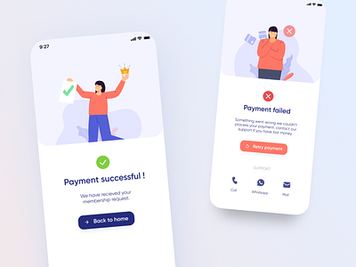 payment status page failed payment illustration payment payment illustration payment status status success payment thankyou page ui design ux