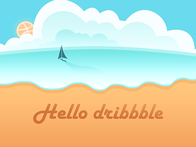 Hello dribbble sea