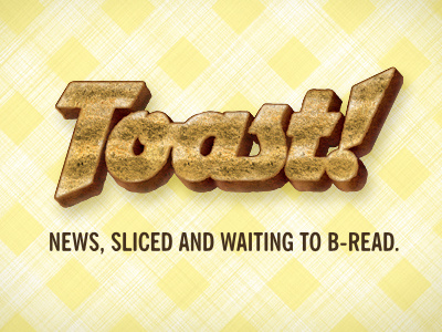 Toast Logo logo news toast yellow