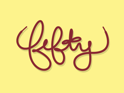 Nifty Fifty 2 script typography