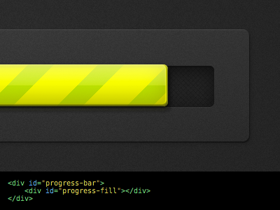 Pure CSS - Animated Striped Loading Bar