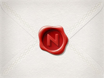 nvite logo envelope logo n red seal wax